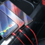 Baseus Car Co-sharing 1m 3.5A 3 in 1 USB to USB-C / Type-C + 8Pin + Micro USB Data Syn Charging Cable