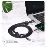 Baseus Car Co-sharing 1m 3.5A 3 in 1 USB to USB-C / Type-C + 8Pin + Micro USB Data Syn Charging Cable