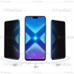 محافظ صفحه نمایش حریم شخصی تمام چسب با پوشش کامل Privacy Full Screen Protector For Huawei Honor 8X