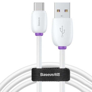 کابل شارژ تایپ سی هواوی بیسوس Baseus Purple Ring HW Flash Charge Type-C Cable 1m