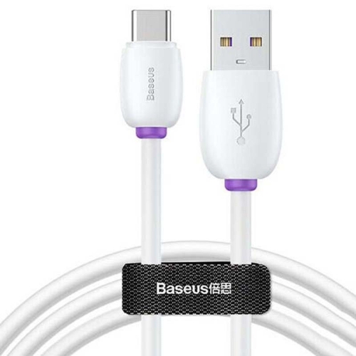 کابل شارژ تایپ سی هواوی بیسوس Baseus Purple Ring HW Flash Charge Type-C Cable 1m