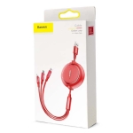 کابل سه سر بیسوس Baseus Golden Loop 3 in 1 Erastic Cable