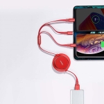 کابل سه سر بیسوس Baseus Golden Loop 3 in 1 Erastic Cable