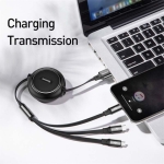 کابل سه سر بیسوس Baseus Golden Loop 3 in 1 Erastic Cable