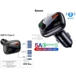 شارژر فندکی با قابلیت پخش موسیقی و تماس بیسوس Baseus T-Type Wireless MP3 Charger