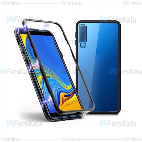 قاب محافظ مگنتی سامسونگ Glass Magnetic 360 Case Samsung Galaxy A7 2018