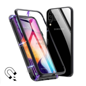 قاب محافظ مگنتی سامسونگ Glass Magnetic 360 Case Samsung Galaxy A70