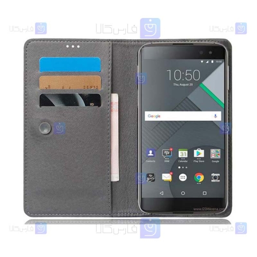 کیف طرح چرم بلک بری Leather Cover For BlackBerry DTEK60