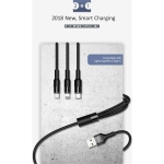 کابل شارژ سه سر Usams SJ2193 U5 Braided Charging Cable