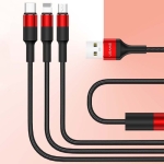 کابل شارژ سه سر Usams SJ2193 U5 Braided Charging Cable