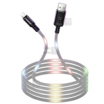 کابل لایتنینگ رقص نور یوسامز Usams U16 Volume Control Led Lightning Cable 1m