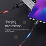 کابل لایتنینگ رقص نور یوسامز Usams U16 Volume Control Led Lightning Cable 1m