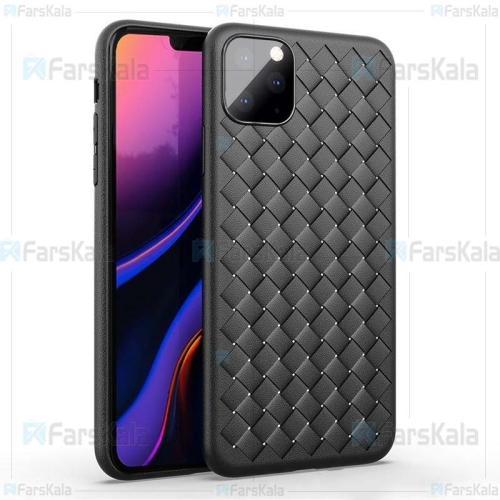قاب ژله ای طرح چرم حصیری اپل BV Grid Weaving Case For Apple iPhone 11 Pro Max