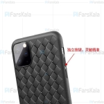 قاب ژله ای طرح چرم حصیری اپل BV Grid Weaving Case For Apple iPhone 11 Pro Max