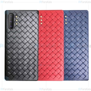 قاب ژله ای طرح چرم حصیری سامسونگ BV Grid Weaving Case For Samsung Note 10 Plus