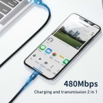 کابل شارژ سریع تایپ سی به لایتنینگ بیسوس Baseus Cafule Type-C to Lightning Cable 1M