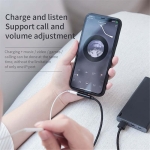 کابل صدا و شارژ لایتنینگ بیسوس Baseus Rhythm Bent Connector Audio 1.2m