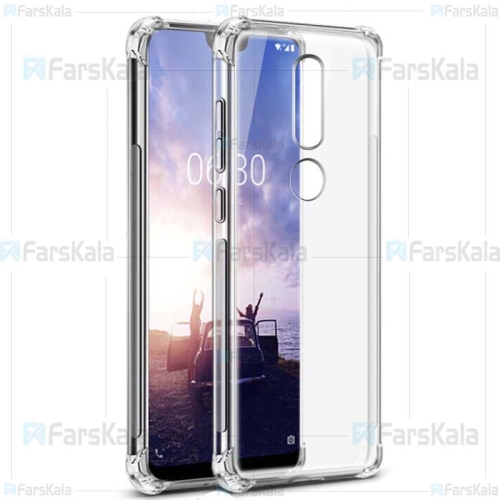 قاب محافظ ژله ای کپسول دار 5 گرمی نوکیا Clear Tpu Air Rubber Jelly Case For Nokia 6.1 Plus