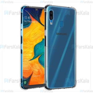 قاب محافظ ژله ای کپسول دار 5 گرمی سامسونگ Clear Tpu Air Rubber Jelly Case For Samsung Galaxy A20
