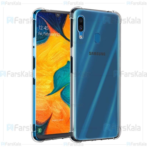 قاب محافظ ژله ای کپسول دار 5 گرمی سامسونگ Clear Tpu Air Rubber Jelly Case For Samsung Galaxy A20