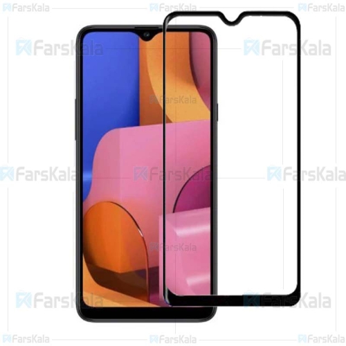 محافظ صفحه نمایش تمام چسب با پوشش کامل سامسونگ Full Glass Screen Protector For Samsung Galaxy A20s