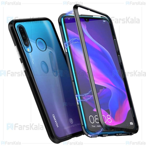 قاب محافظ مگنتی هواوی Glass Magnetic 360 Case Huawei P30 lite Nova 4e