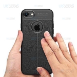 قاب ژله ای طرح چرم اپل Auto Focus Jelly Case For Apple iPhone 7 8