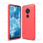 قاب محافظ ژله ای نوکیا Fiber Carbon Rugged Armor Case For Nokia 6.2 7.2