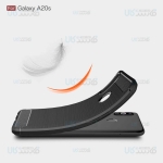 قاب محافظ ژله ای سامسونگ Fiber Carbon Rugged Armor Case For Samsung Galaxy A20s