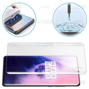 محافظ صفحه شیشه ای تمام صفحه و خمیده یو وی وان پلاس UV Full Glass Screen Protector OnePlus 7 Pro