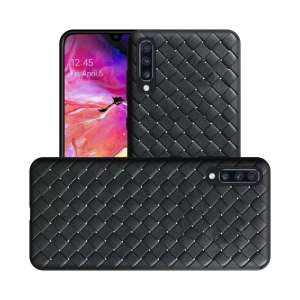 قاب ژله ای طرح چرم حصیری سامسونگ BV Grid Weaving Case For Samsung Galaxy A70