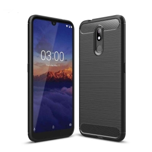 قاب محافظ ژله ای نوکیا Fiber Carbon Rugged Armor Case For Nokia 3.2