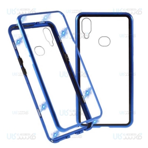 قاب محافظ مگنتی سامسونگ Glass Magnetic 360 Case Samsung Galaxy A10s
