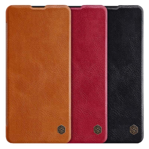 کیف محافظ چرمی نیلکین سامسونگ Nillkin Qin Case For Samsung Galaxy Note 10 Lite