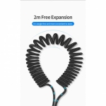 کابل ۳ کاره 2 متری راک Rock 3in1 Metal Stretchable lightning - Type-C - Micro USB