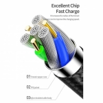 کابل ۳ کاره 2 متری راک Rock 3in1 Metal Stretchable lightning - Type-C - Micro USB
