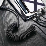 کابل ۳ کاره 2 متری راک Rock 3in1 Metal Stretchable lightning - Type-C - Micro USB