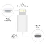 مبدل تایپ سی به لایتنینگ Type-C to Lightning Adapter