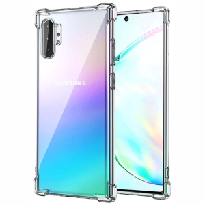 قاب محافظ ژله ای کپسول دار 5 گرمی سامسونگ Clear Tpu Air Rubber Jelly Case For Samsung Galaxy Note 10 Plus