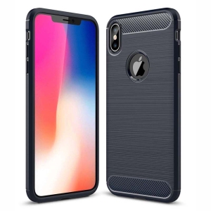 قاب محافظ ژله ای اپل Fiber Carbon Rugged Armor Case For Apple iPhone Xs Max