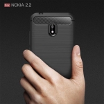 قاب محافظ ژله ای نوکیا Fiber Carbon Rugged Armor Case For Nokia 2.2