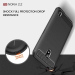 قاب محافظ ژله ای نوکیا Fiber Carbon Rugged Armor Case For Nokia 2.2