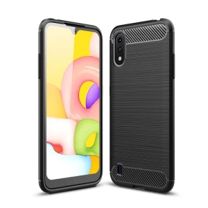 قاب محافظ ژله ای سامسونگ Fiber Carbon Rugged Armor Case For Samsung Galaxy A01