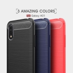قاب محافظ ژله ای سامسونگ Fiber Carbon Rugged Armor Case For Samsung Galaxy A01