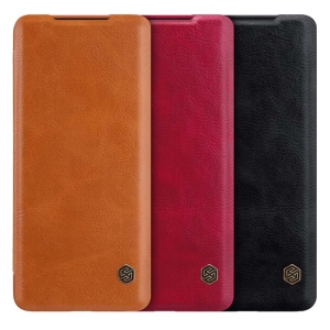 کیف محافظ چرمی نیلکین سامسونگ Nillkin Qin Case For Samsung Galaxy S20 Ultra