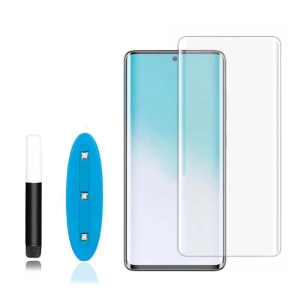 محافظ صفحه شیشه ای تمام صفحه و خمیده یو وی سامسونگ UV Full Glass Screen Protector Samsung Galaxy S20 Ultra