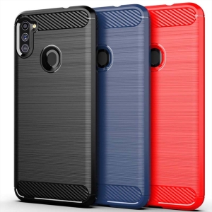 قاب محافظ ژله ای سامسونگ Fiber Carbon Rugged Armor Case For Samsung Galaxy A11