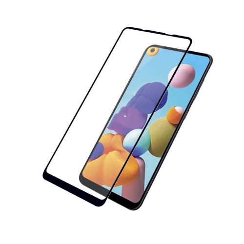 محافظ صفحه نمایش تمام چسب با پوشش کامل سامسونگ Full Glass Screen Protector For Samsung Galaxy A21