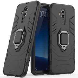 قاب محافظ ضد ضربه انگشتی هواوی Ring Holder Iron Man Armor Case Huawei Mate 20 Lite