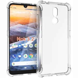 قاب محافظ ژله ای کپسول دار 5 گرمی نوکیا Clear Tpu Air Rubber Jelly Case For Nokia 3.2